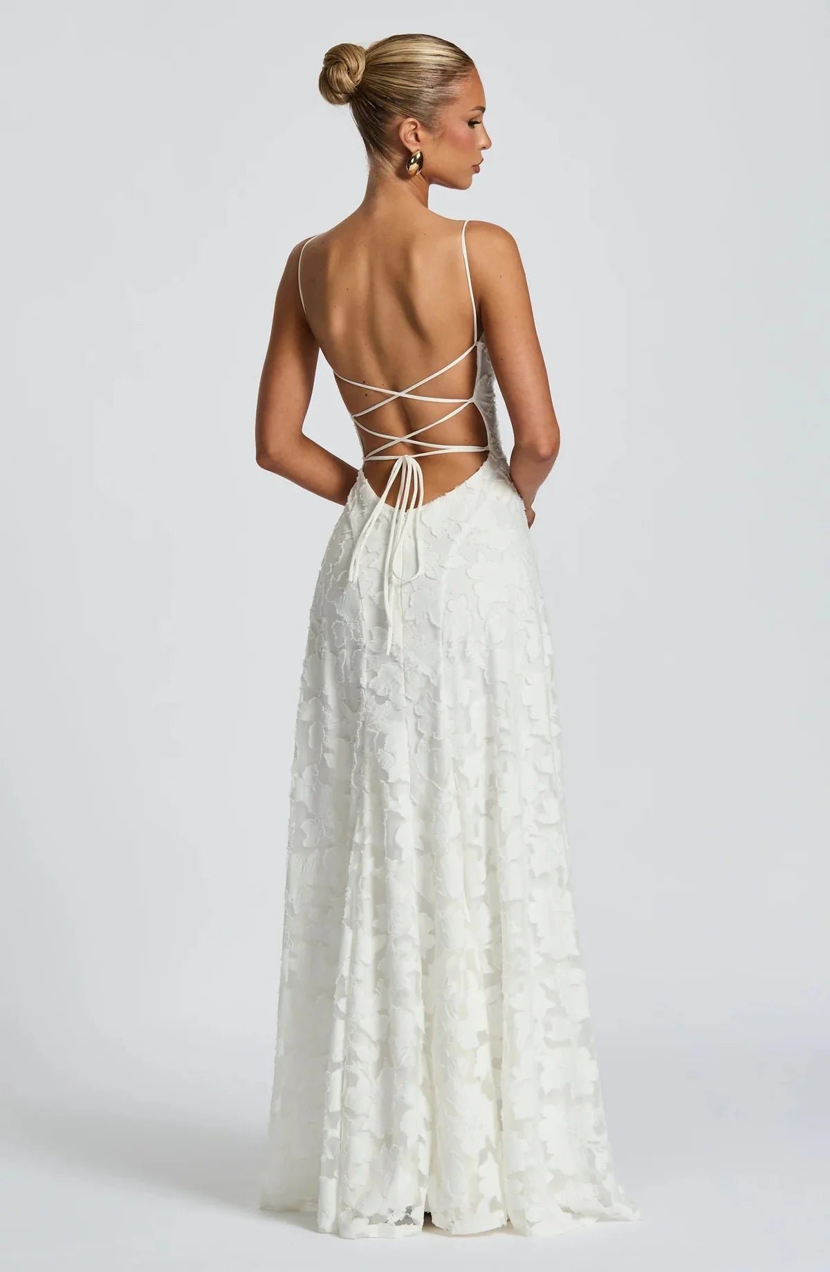 Women’s Floral Cowl Neck Evening Gown