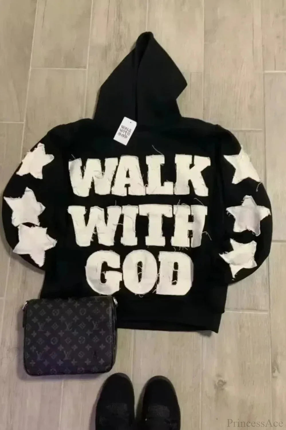 Graphic zip-up hoodie with hood, long sleeves and front pockets