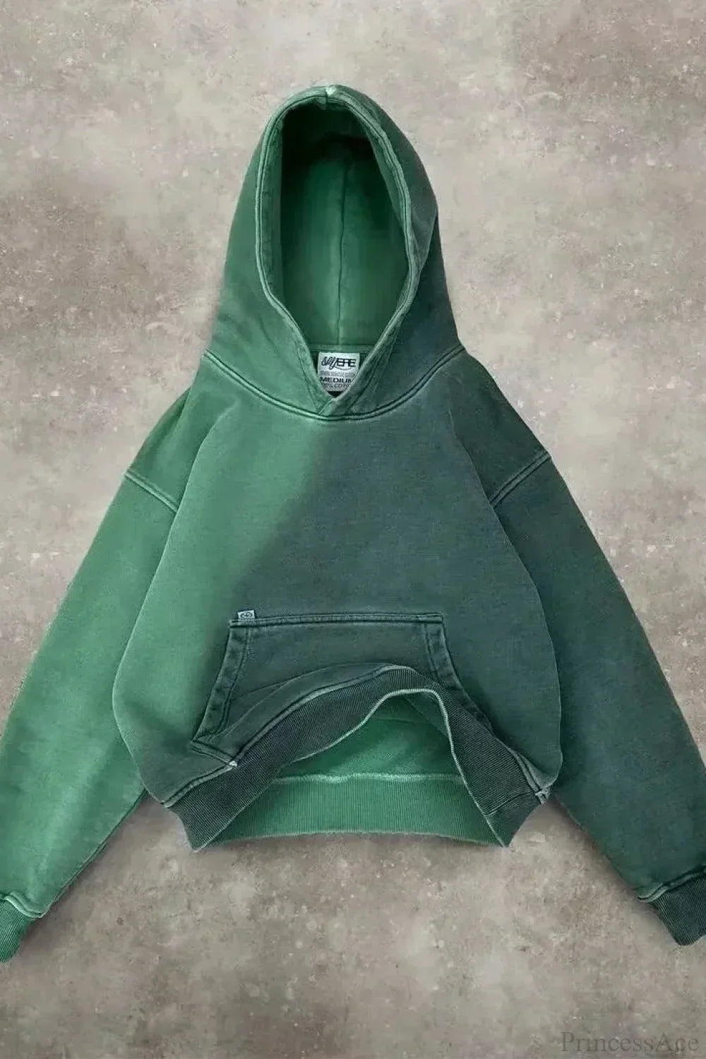 Graphic zip-up hoodie with hood, long sleeves and front pockets