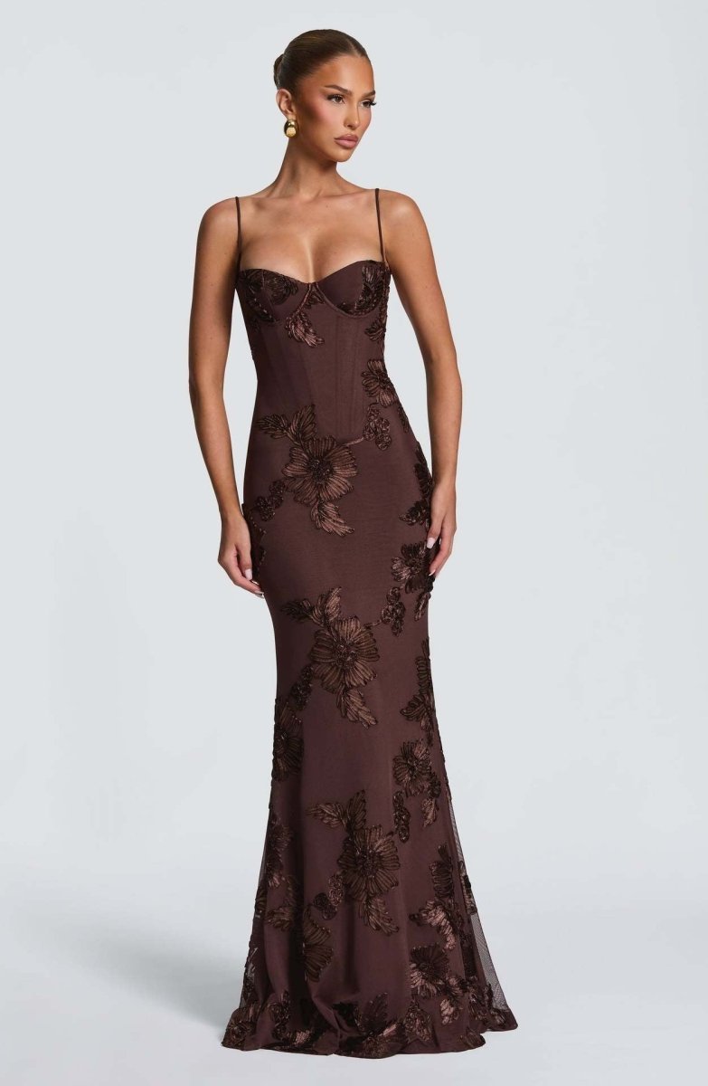 Women's Elegant mermaid-style gown | Lace-Up Back Evening Dress