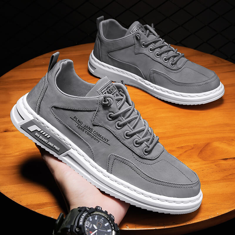 Men's Trainers Lace-Up Low-Top Casual - Grey
