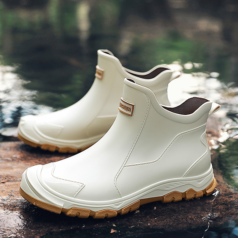 Men's Wellington Boots Slip-On Ankle Rubber