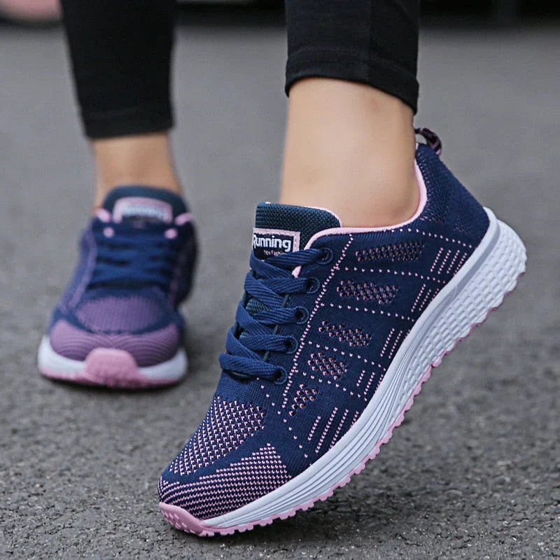 Women's Trainers Mesh Lace-Up Lightweight - Blue