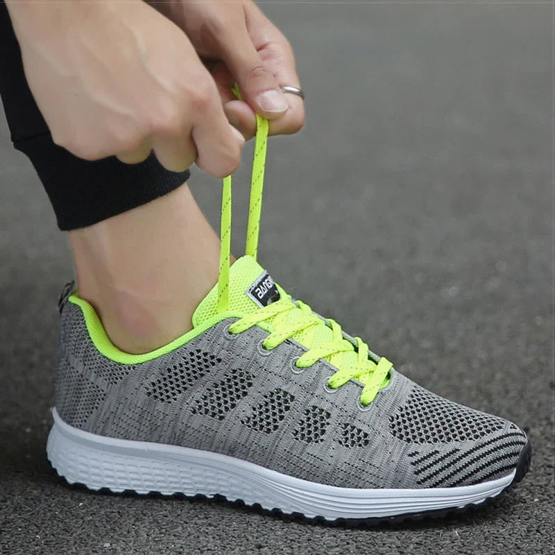 Women's Trainers Mesh Lace-Up Lightweight - Green