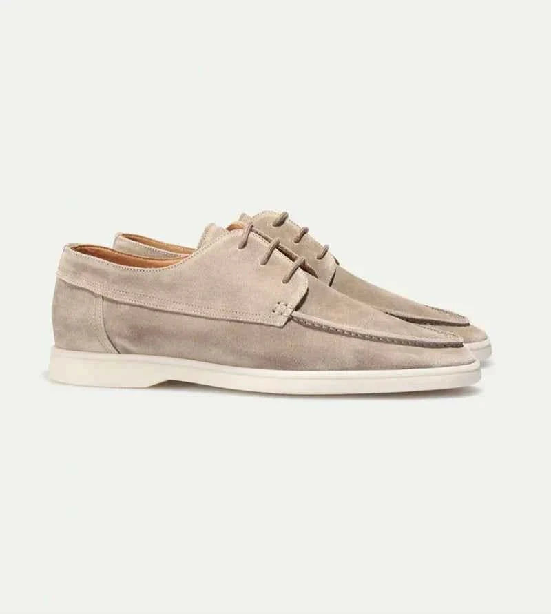 Men’s Suede Casual Loafers | Lace-Up Shoes