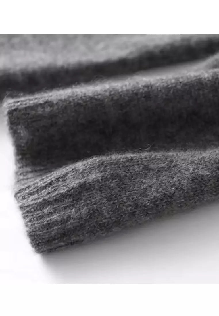 Women's long-sleeved button-front knitted cardigan