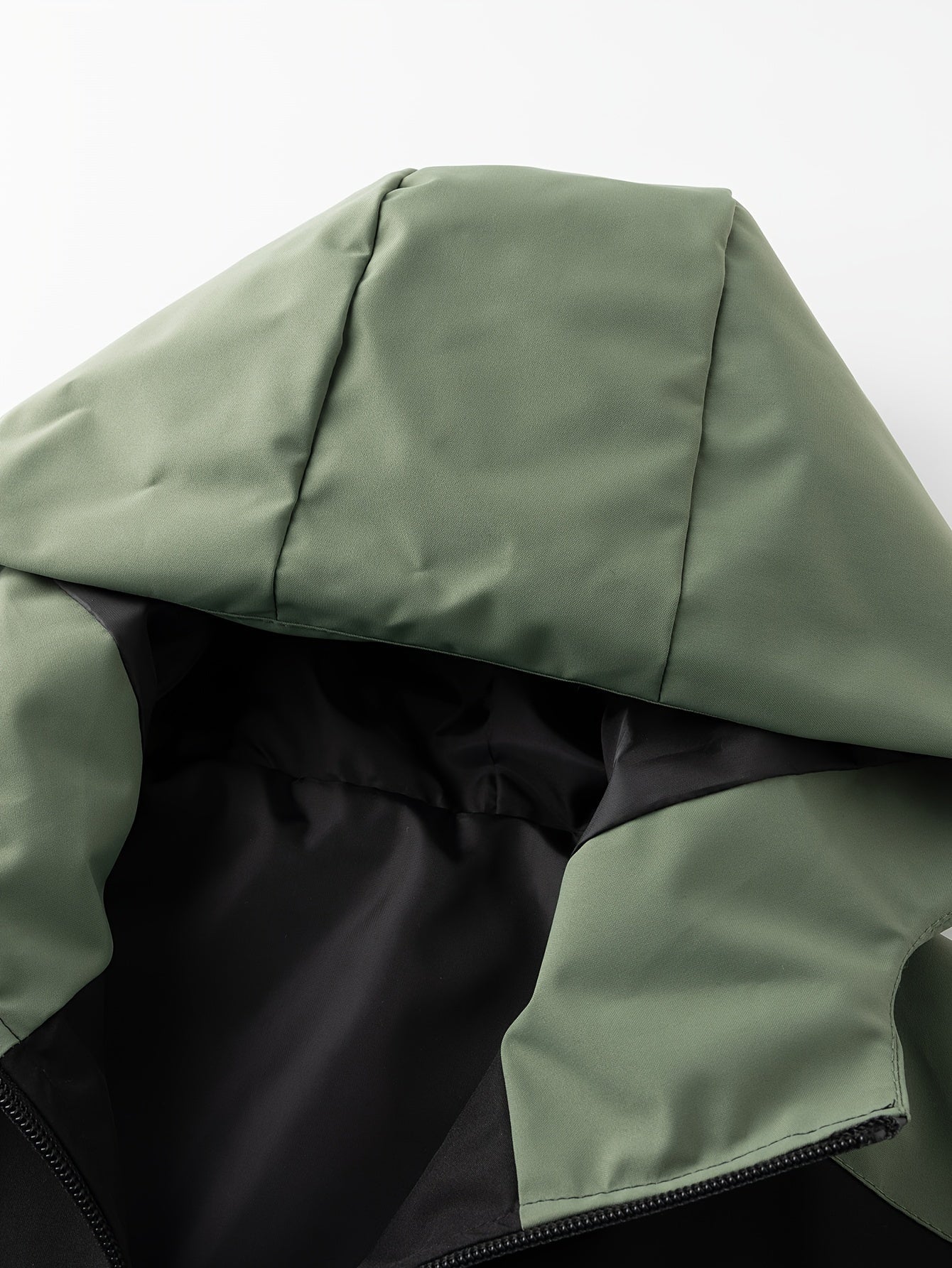 Men's Hooded Jacket Colour-Block Zip-Up