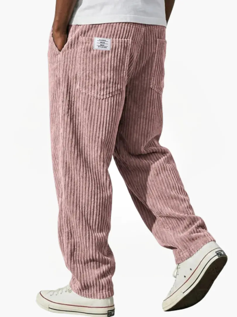 Men's Corduroy Trousers Relaxed Wide Leg - Purple
