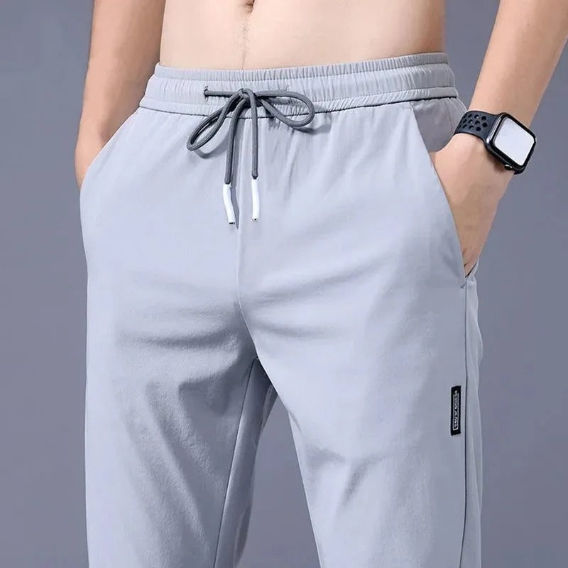 Men's Joggers Straight Leg Elasticated Waist - Dark Grey