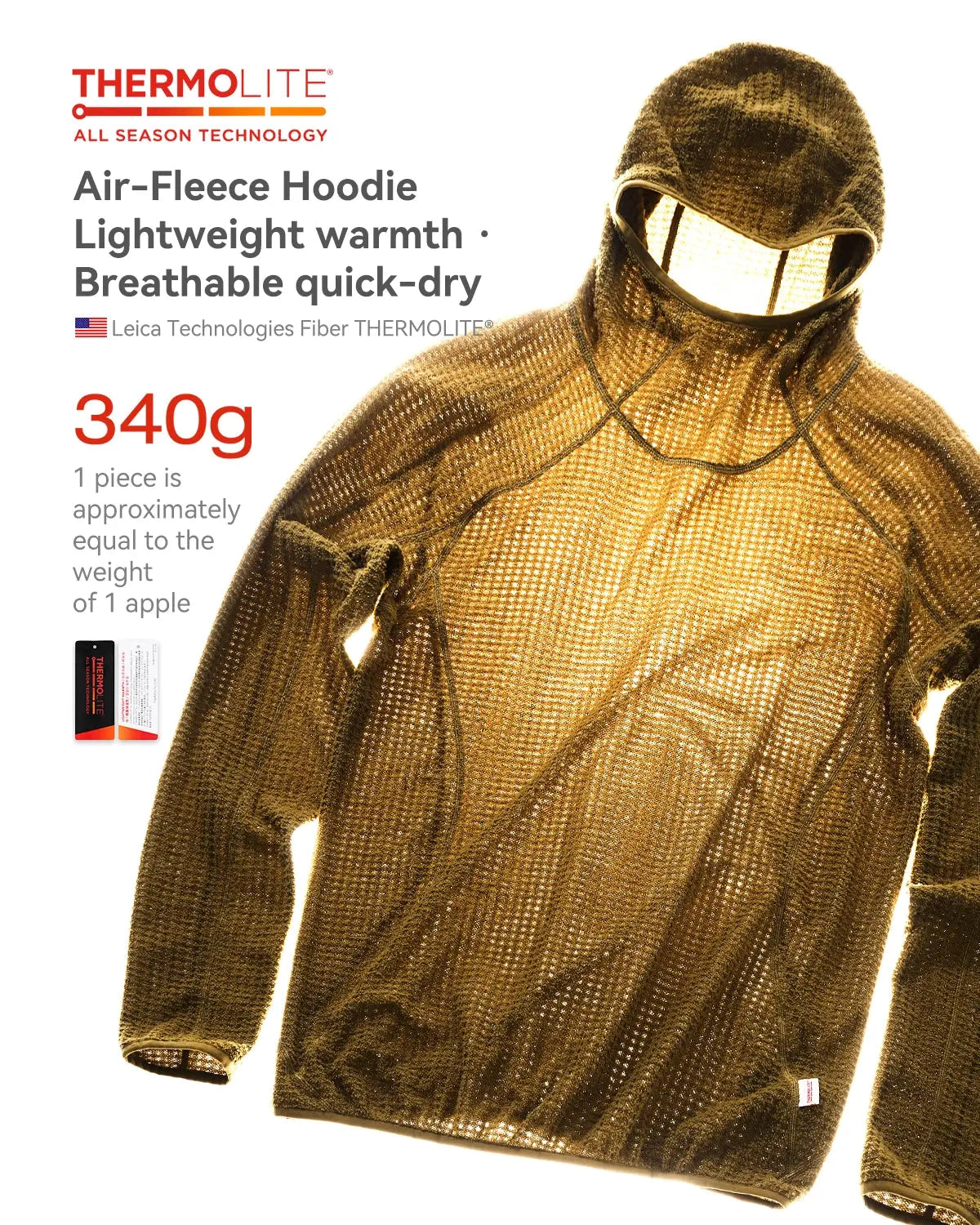 Men's long-sleeve hooded pullover hoodie with grid texture