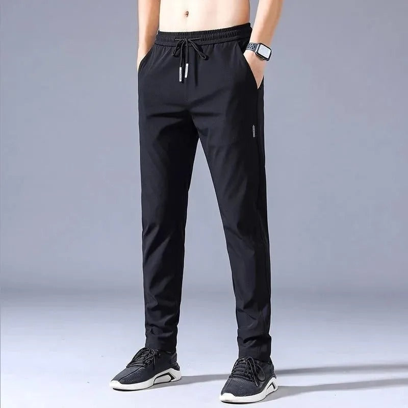Men's Joggers Straight Leg Elasticated Waist - Black