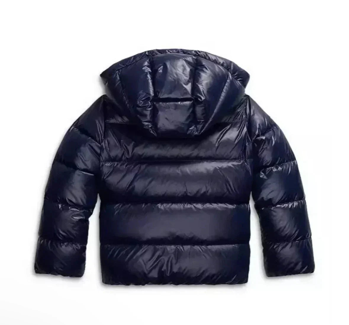 Women's Puffer Jacket Hooded Quilted Cropped - Black