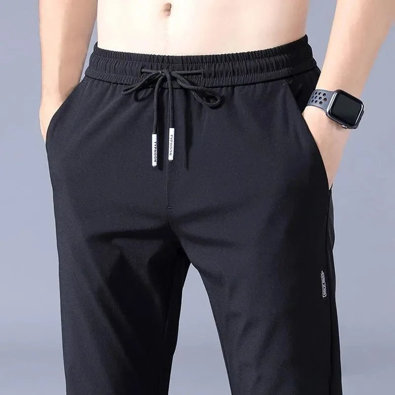 Men's Joggers Straight Leg Elasticated Waist - Dark Grey
