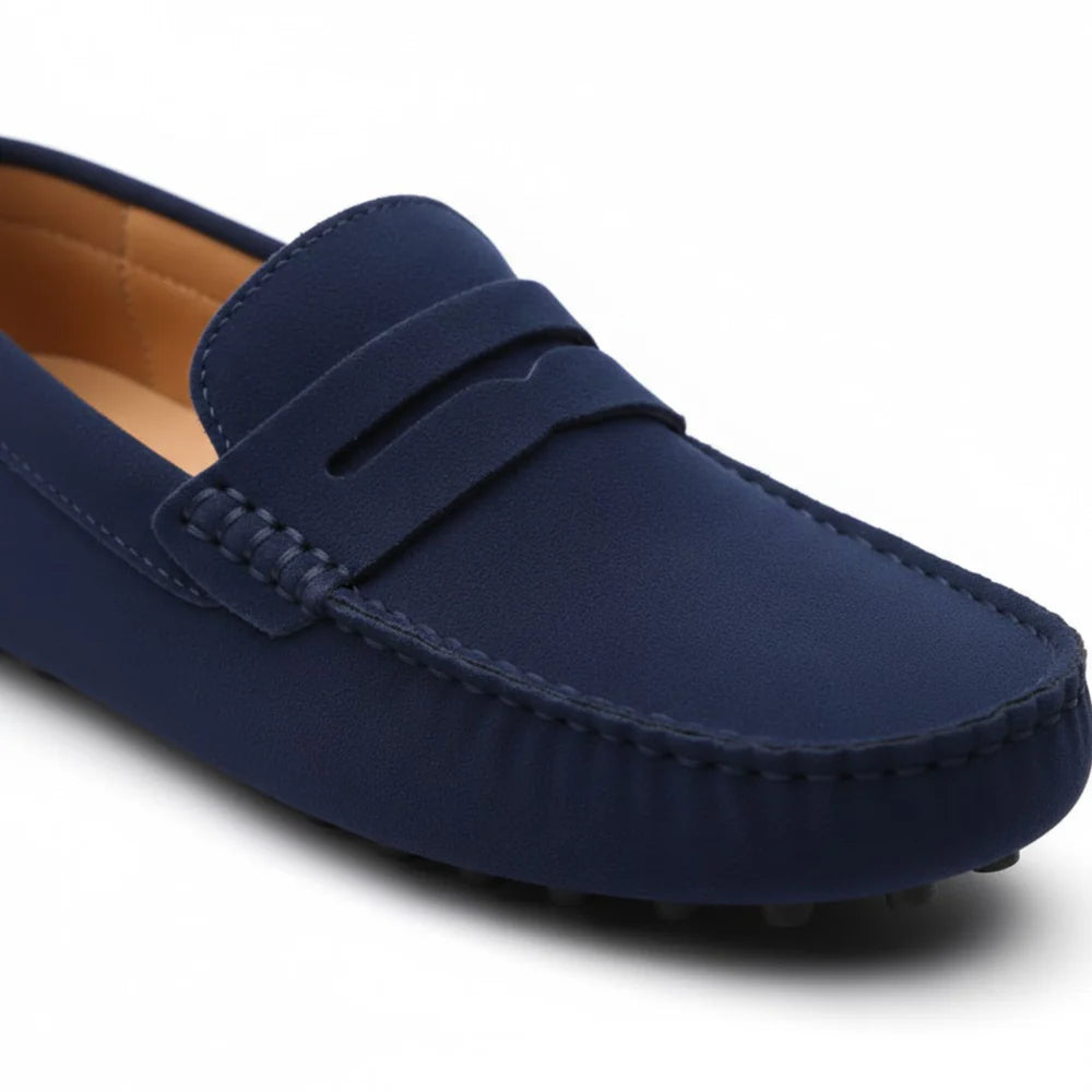 Men's Leather Driving Loafers Slip-On