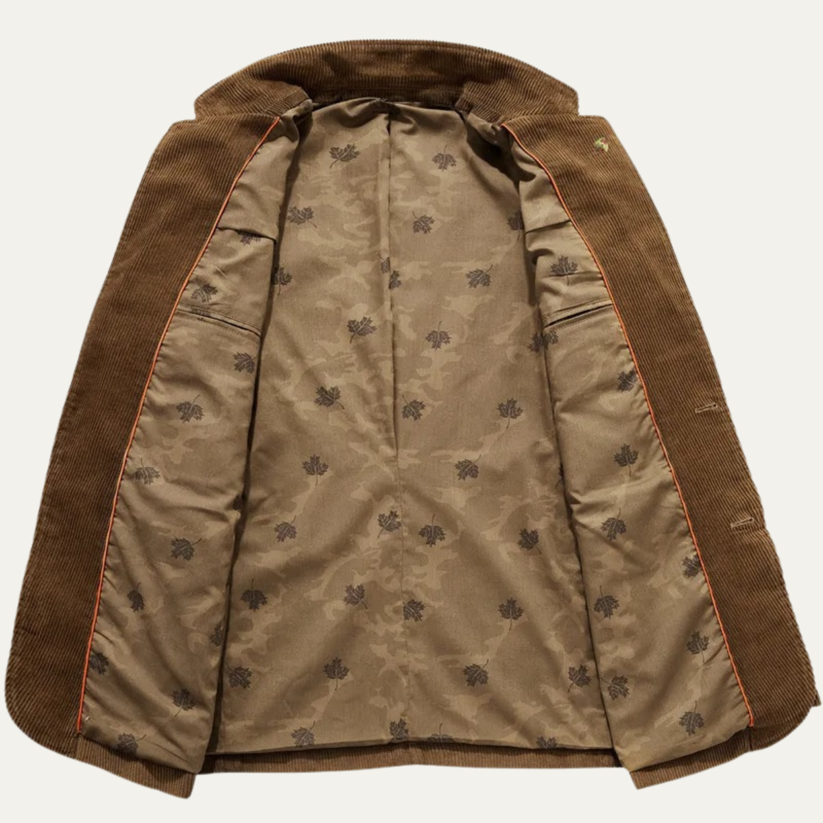 Men's corduroy blazer with notch lapels, button fastening and flap pockets
