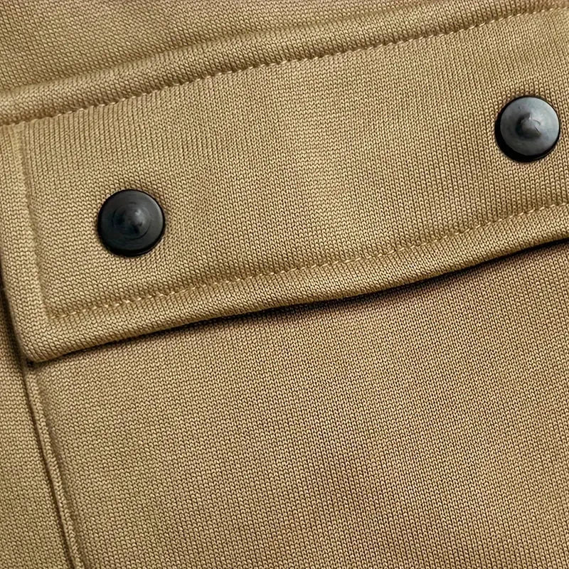 Men's Hoodie Half-Zip Cargo Pocket Fleece
