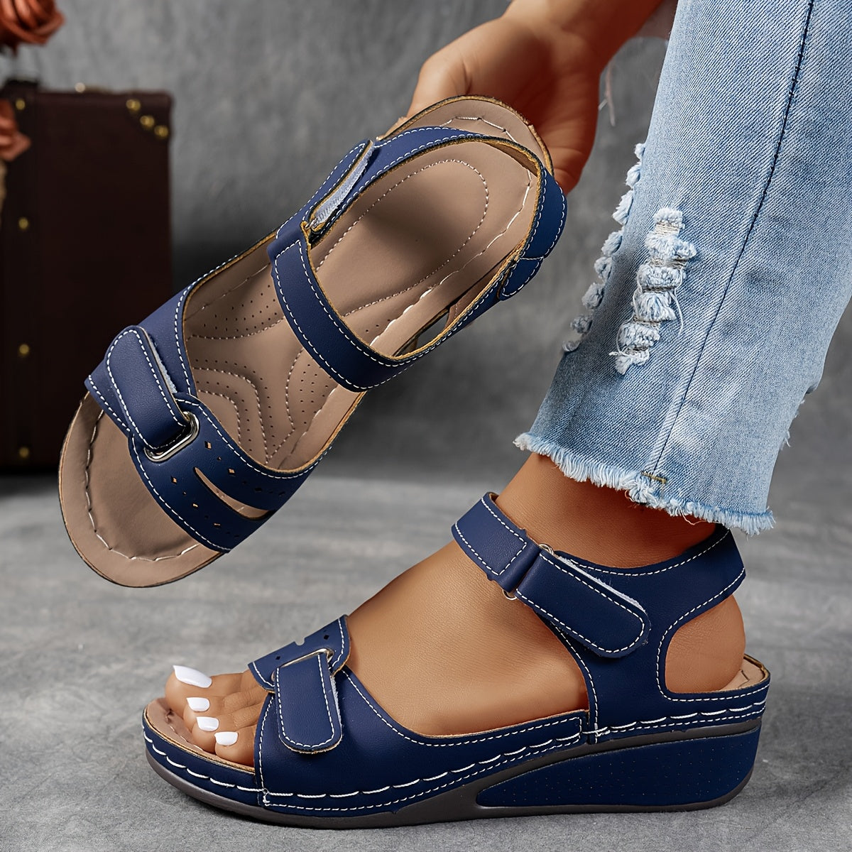 Women’s Adjustable Comfort Sandals | Cushioned Wedge Walking Sandals