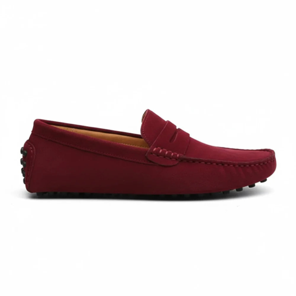 Men's Leather Driving Loafers Slip-On
