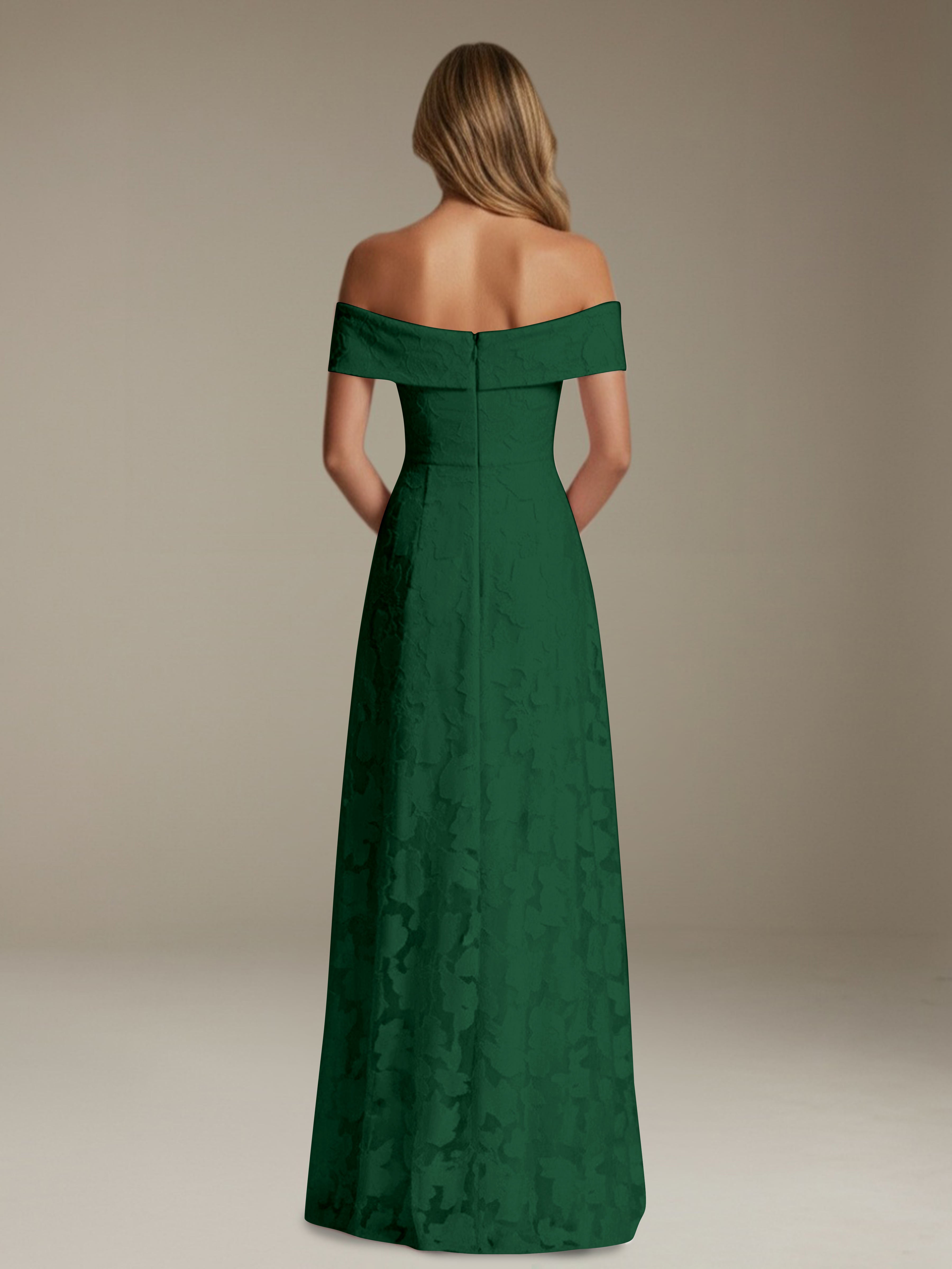 Women’s Off-Shoulder Floral Lace Maxi Dress | A-Line Occasion Gown