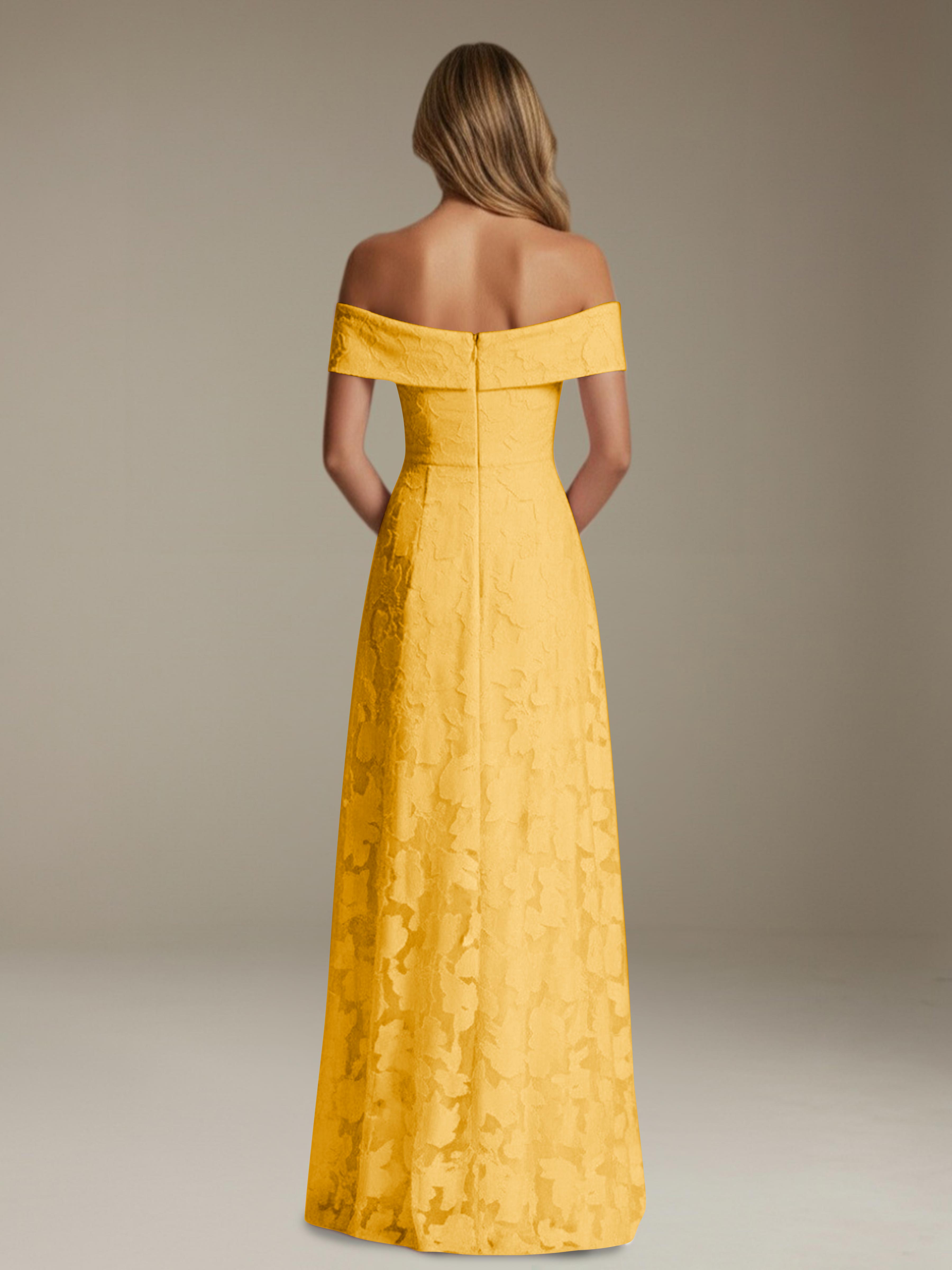 Women’s Off-Shoulder Floral Lace Maxi Dress | A-Line Occasion Gown