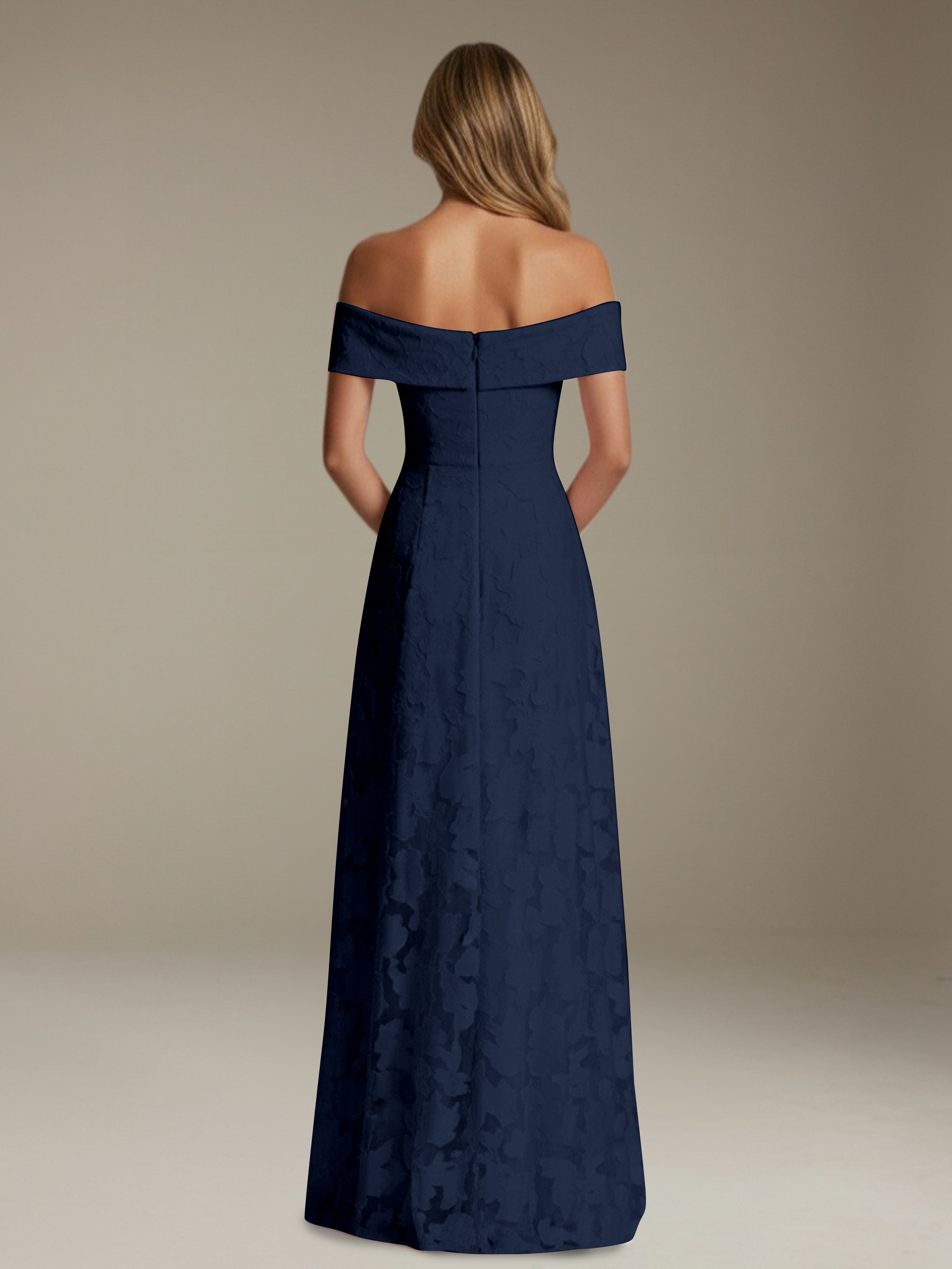 Women’s Off-Shoulder Floral Lace Maxi Dress | A-Line Occasion Gown
