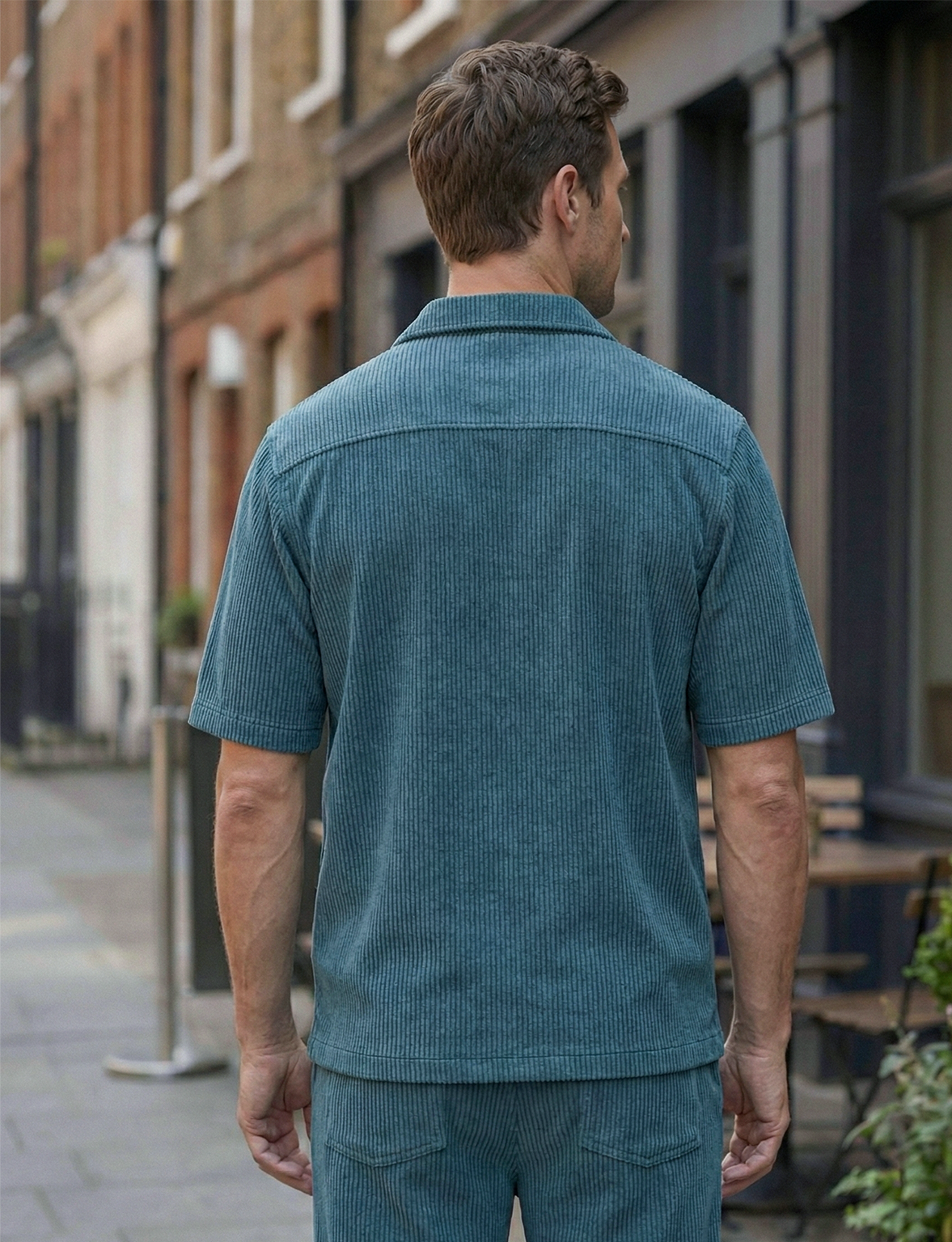 Men’s Ribbed Lounge Set | Sebastian – Aquamarine Blue