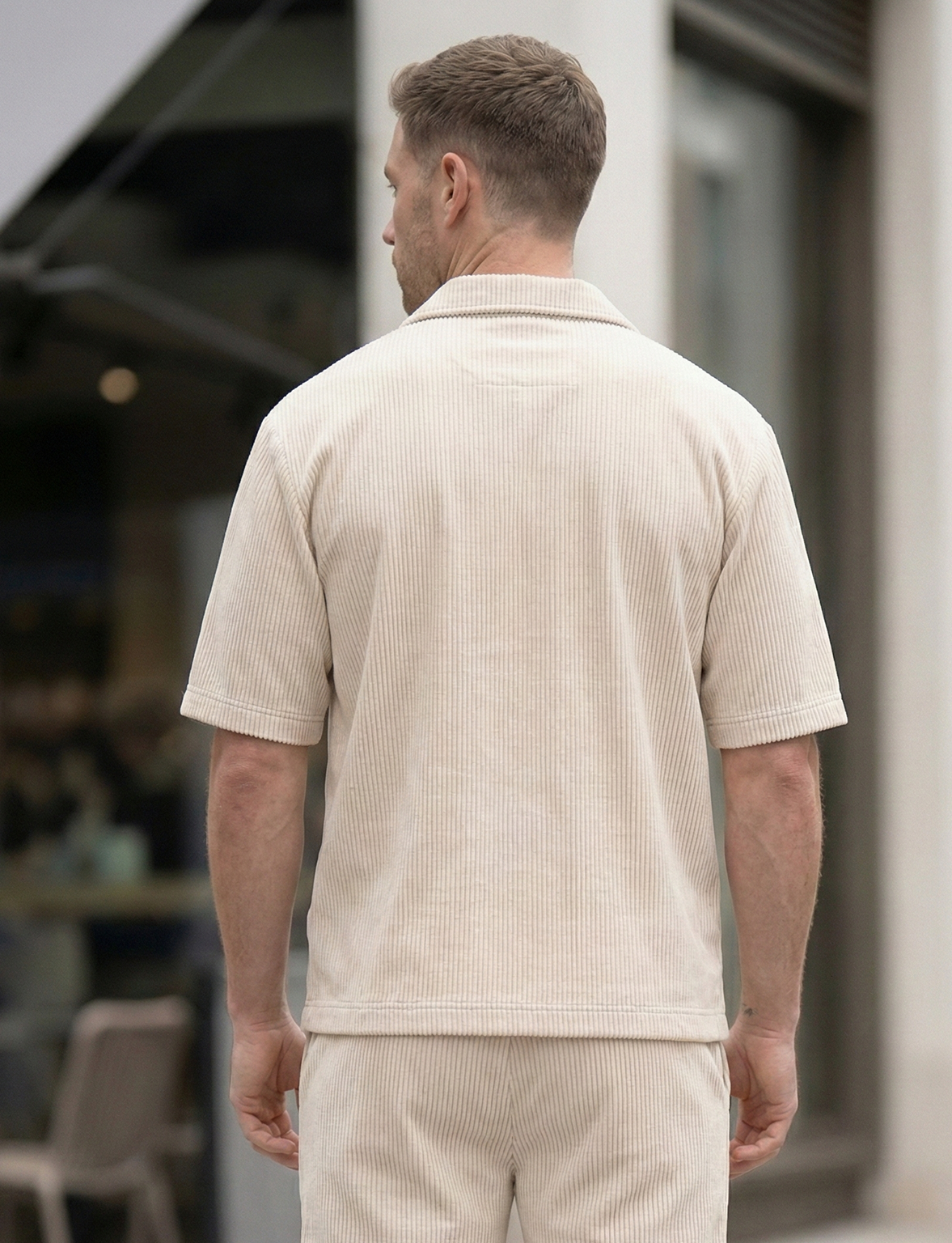 Men’s Ribbed Lounge Set | Henry – Cream Eggshell