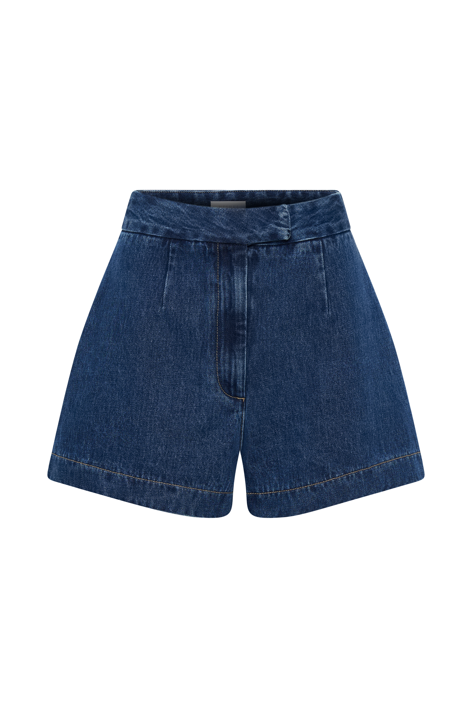 Women’s High-Waisted A-Line Denim Shorts | Dark Blue Wash Summer Shorts