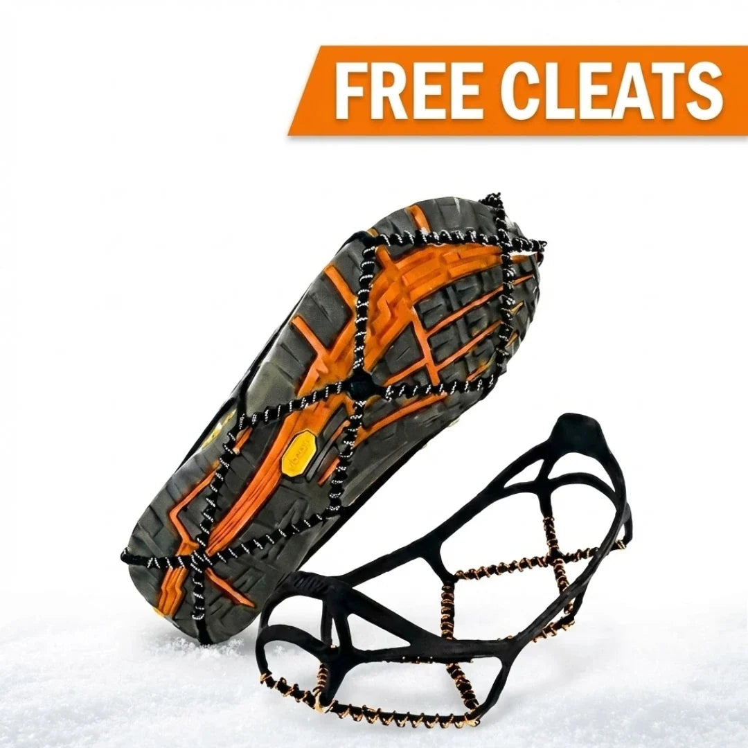 Stretch traction cleats fitted over boots with coiled sole grips