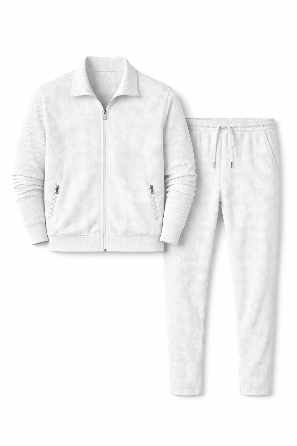 Men’s Textured Lounge Set | Slim Fit Casual Co-Ord