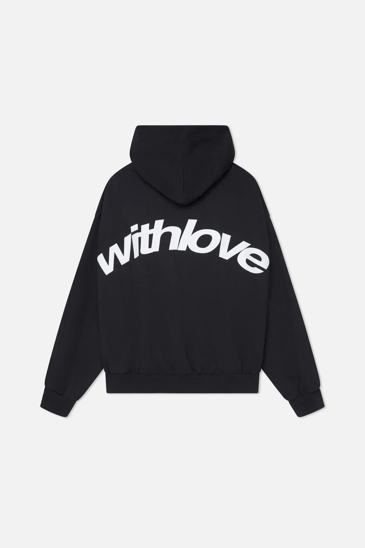 Unisex pullover hoodie with hood, long sleeves, ribbed trims and large back graphic