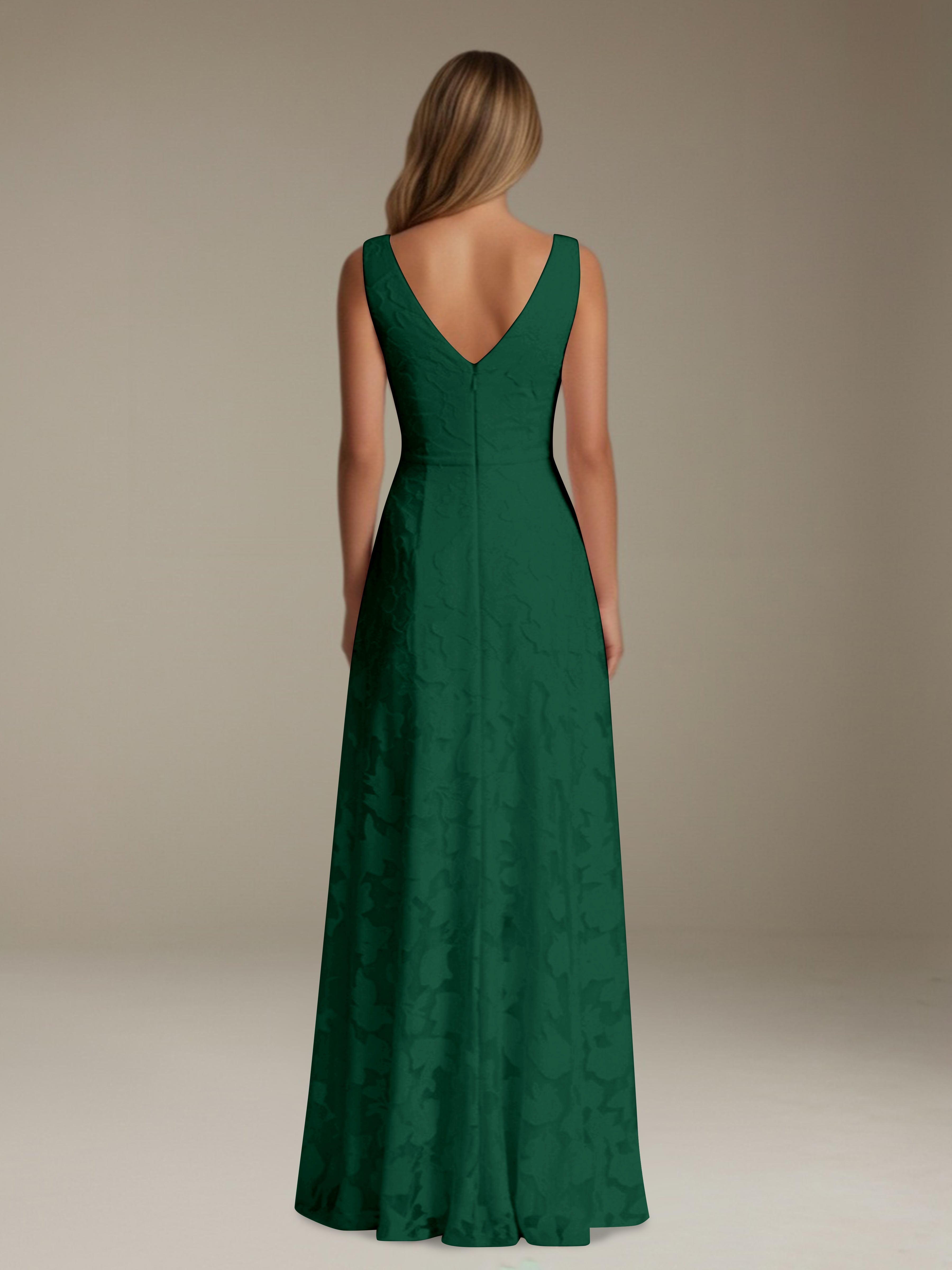 Women’s Floral Lace A-Line Maxi Dress | Sleeveless V-Neck Evening Gown