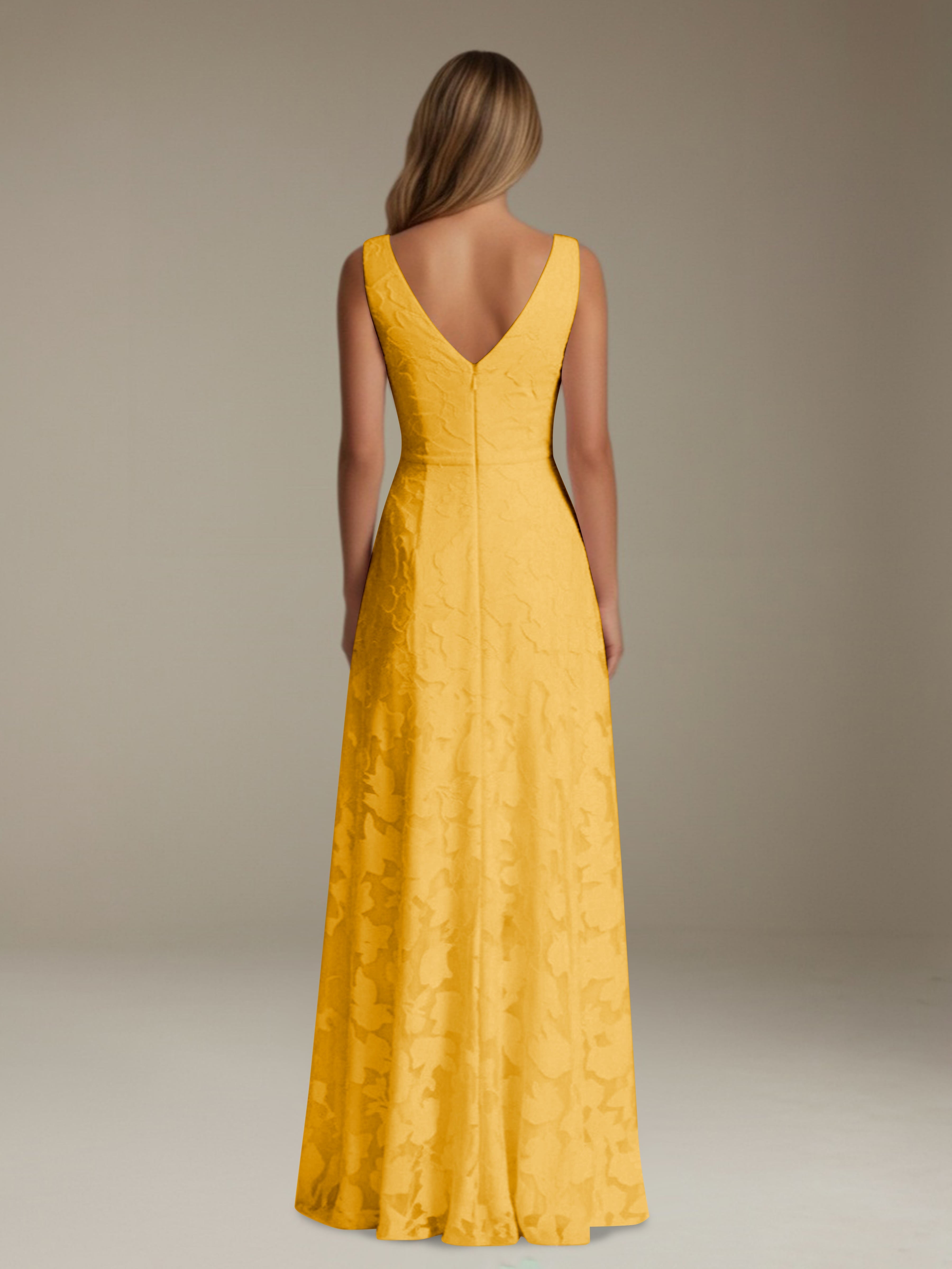 Women’s Floral Lace A-Line Maxi Dress | Sleeveless V-Neck Evening Gown