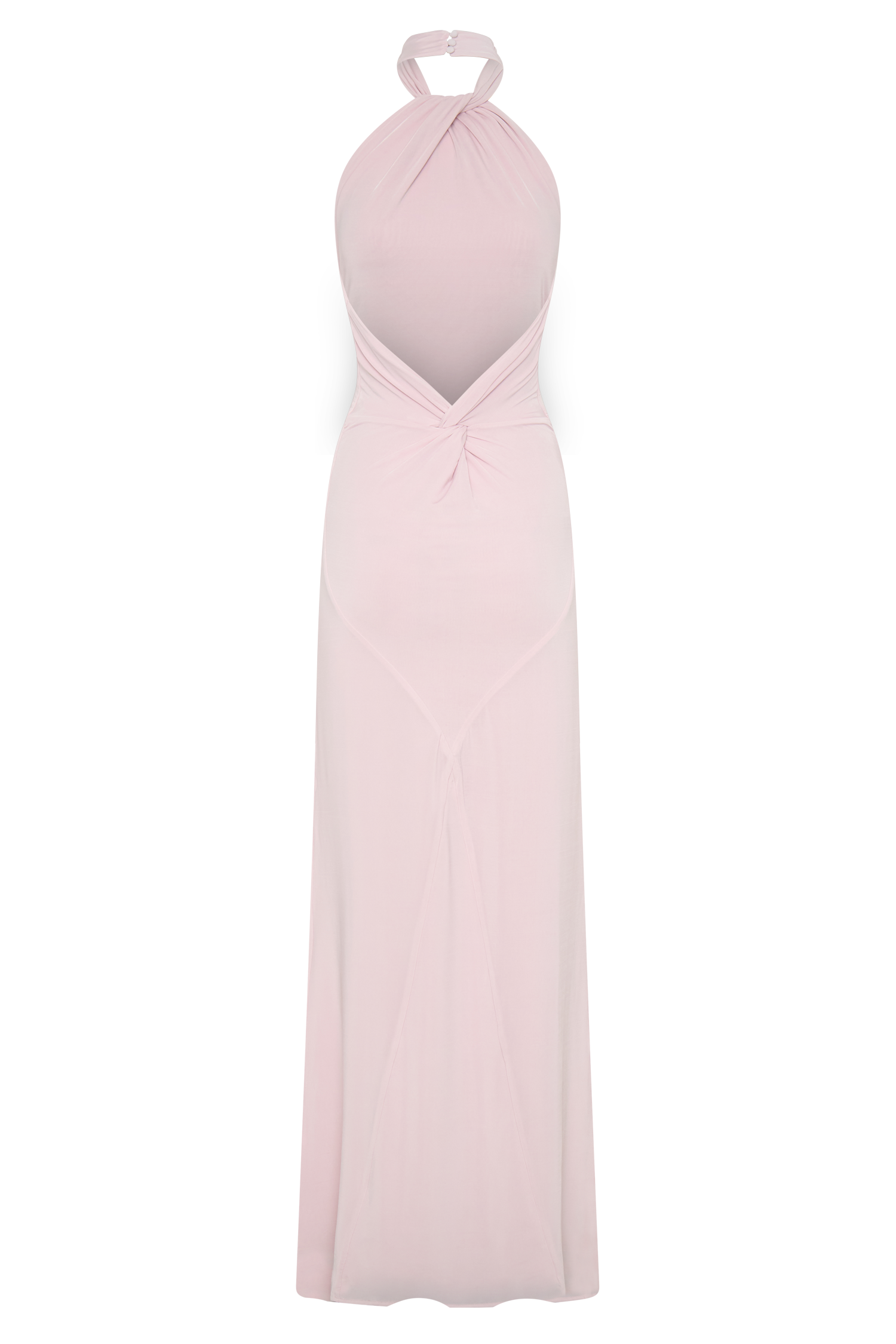 Women’s Slinky Halter Maxi Dress | Open-Back Ruched Bodycon Evening Gown