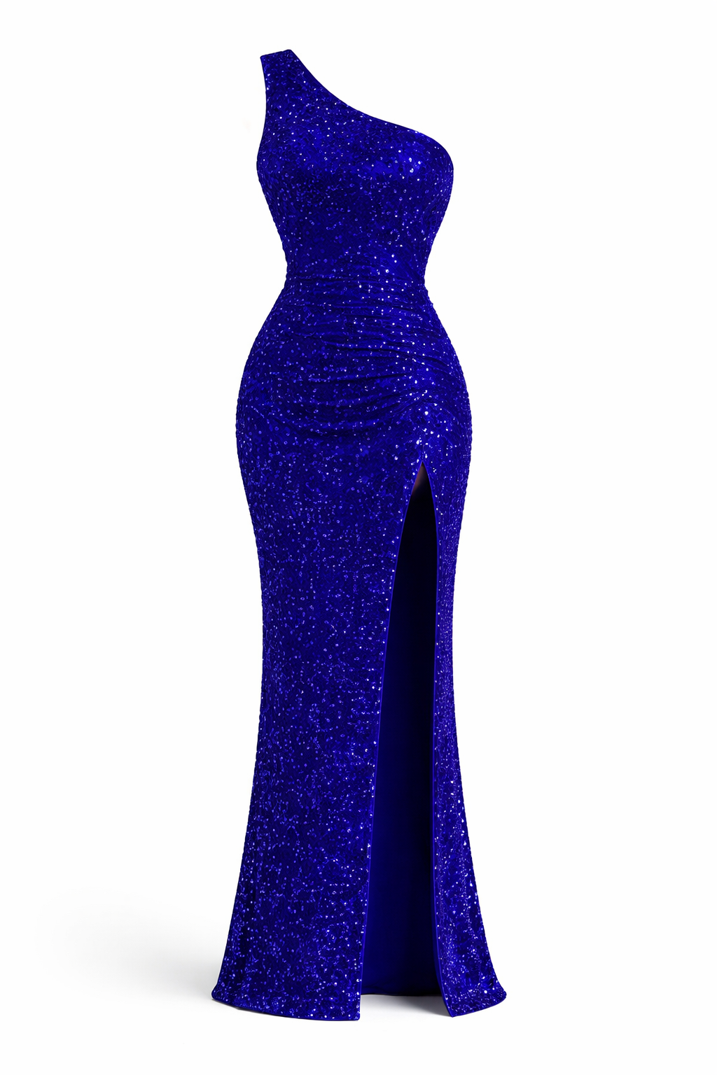 Women’s One-Shoulder Glitter Maxi Dress