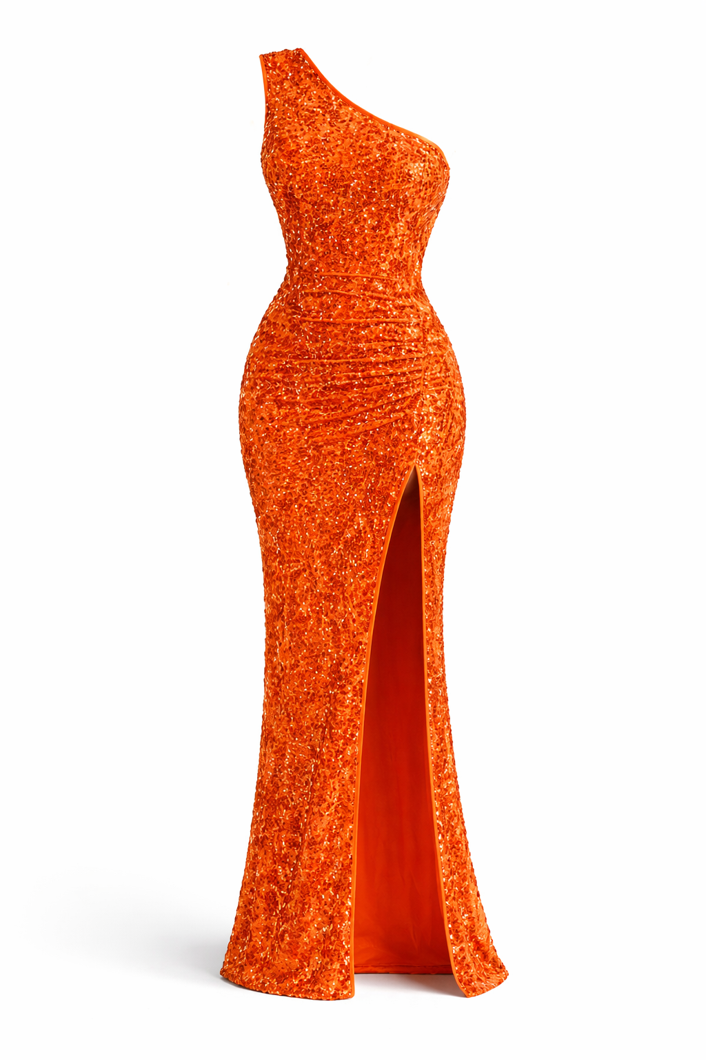 Women’s One-Shoulder Glitter Maxi Dress