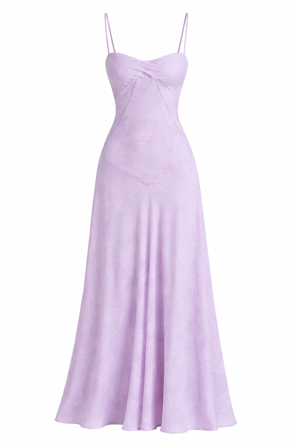 Women’s Floral Jacquard Maxi Dress with Corset Back