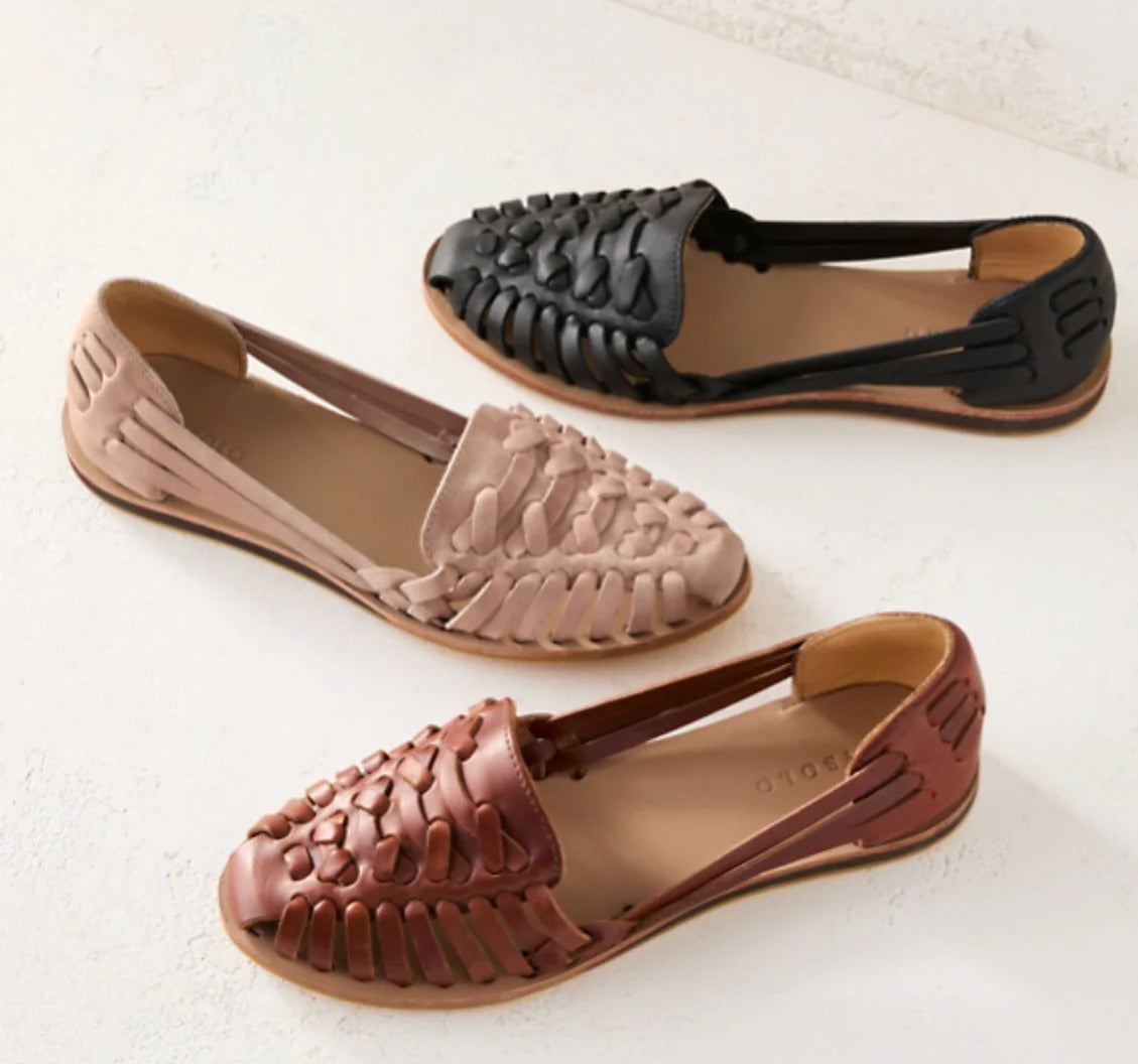 Women’s Woven Flat Sandals | Cut-Out Summer Shoes