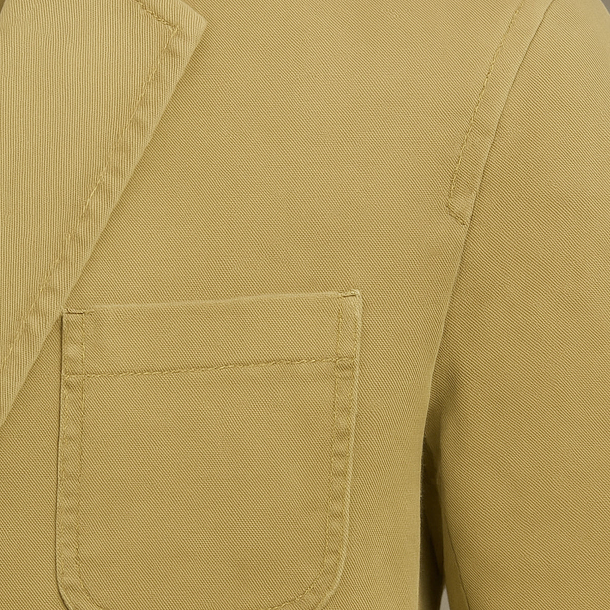 Men's plain blazer style jacket with notched lapels, long sleeves and patch pockets