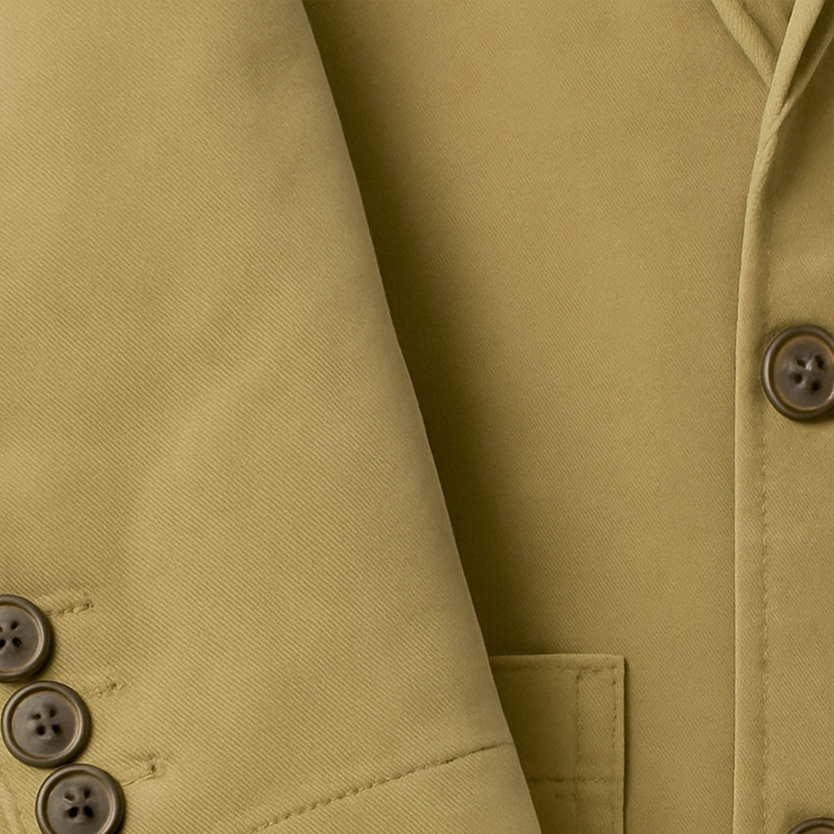 Men's plain blazer style jacket with notched lapels, long sleeves and patch pockets