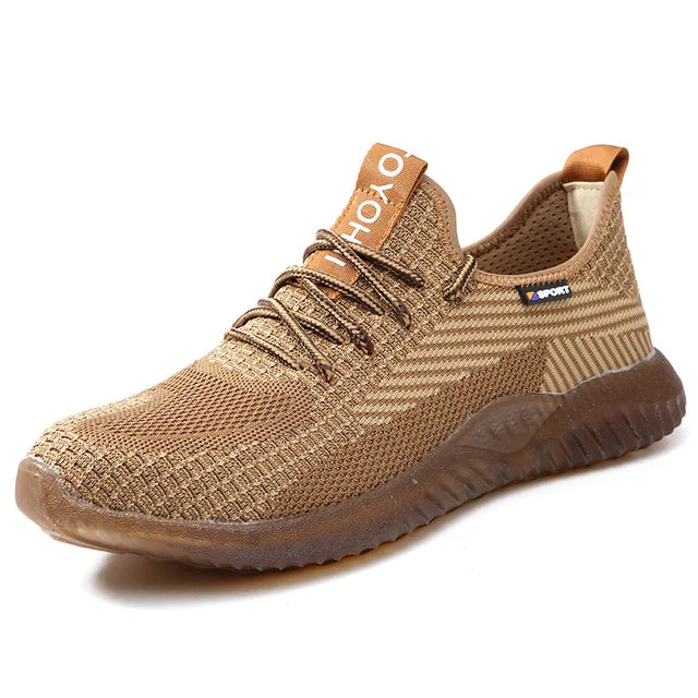 Men's Safety Trainers Knit Lace-Up Steel Toe