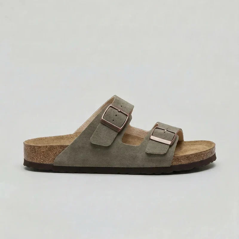 Unisex Sandals Double-Strap Cork Footbed - Green