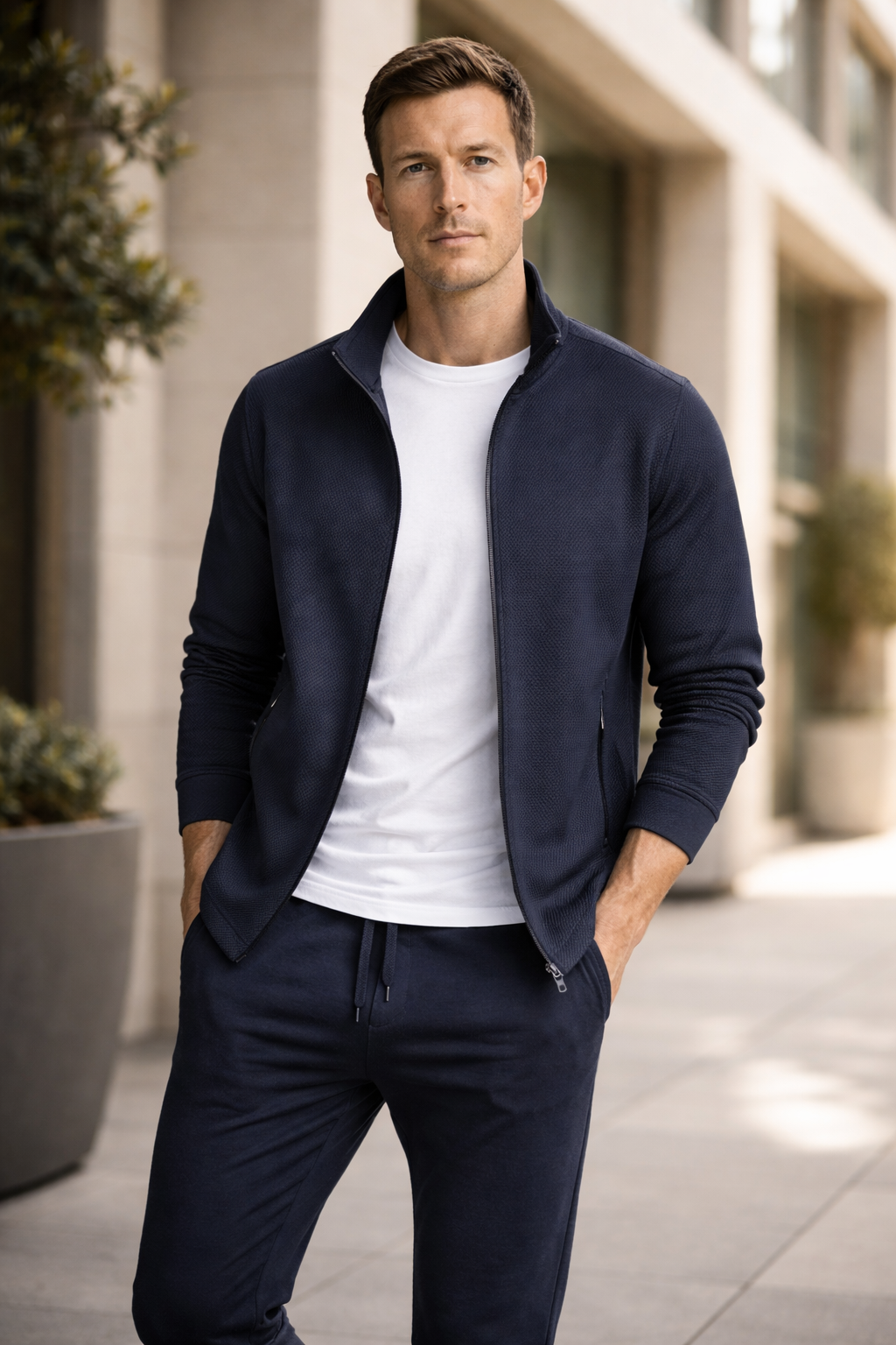 Men’s Tracksuit Set Tapered Fit | Navy