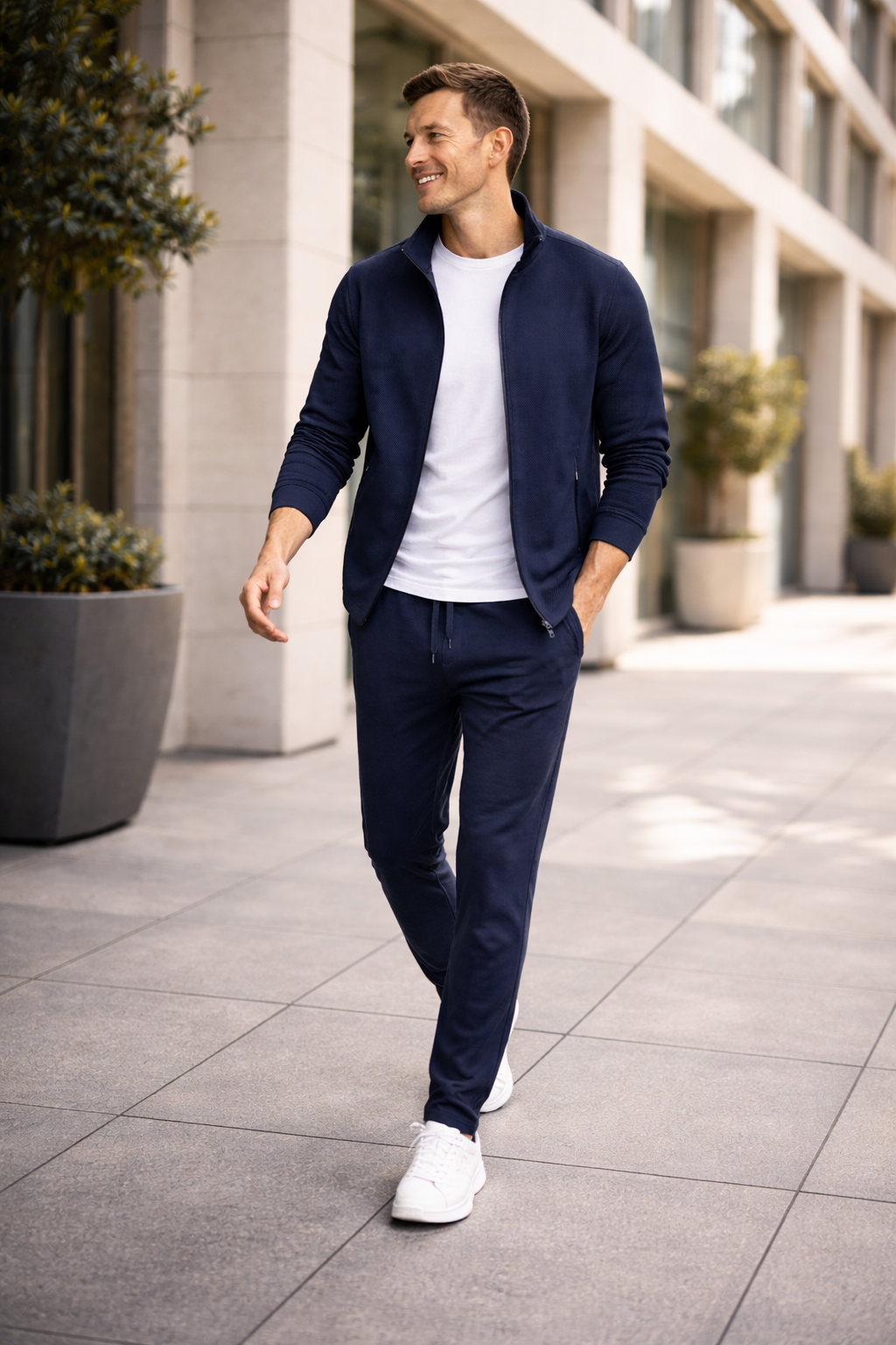 Men’s Tracksuit Set Tapered Fit | Navy