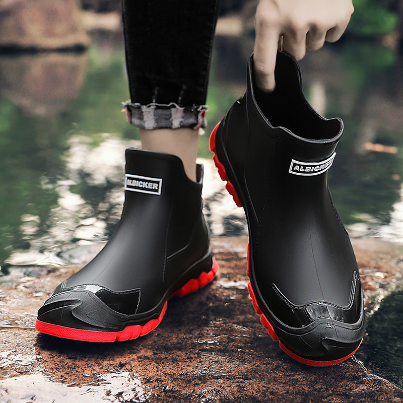Men's Wellington Boots Slip-On Ankle Rubber