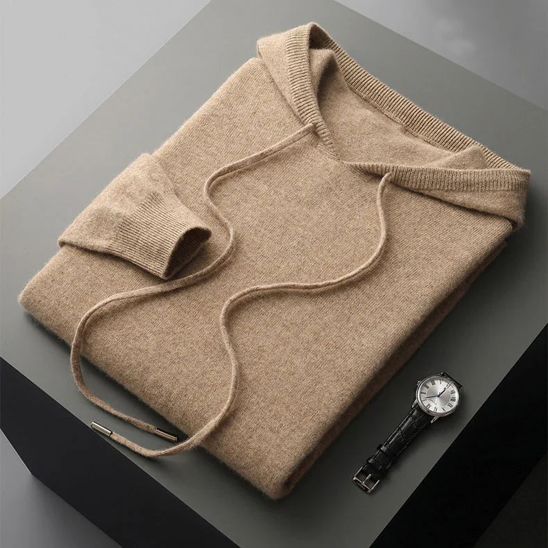 Unisex hooded jumper with drawstrings and ribbed trims