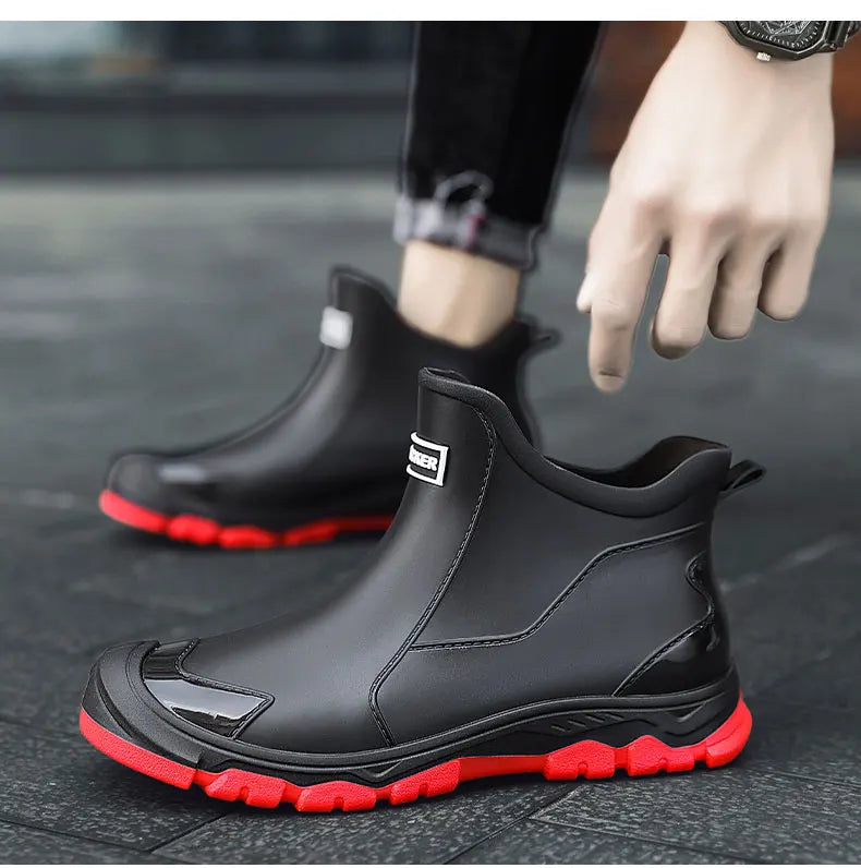 Unisex Chelsea terrain boots with pull tabs and chunky treaded soles