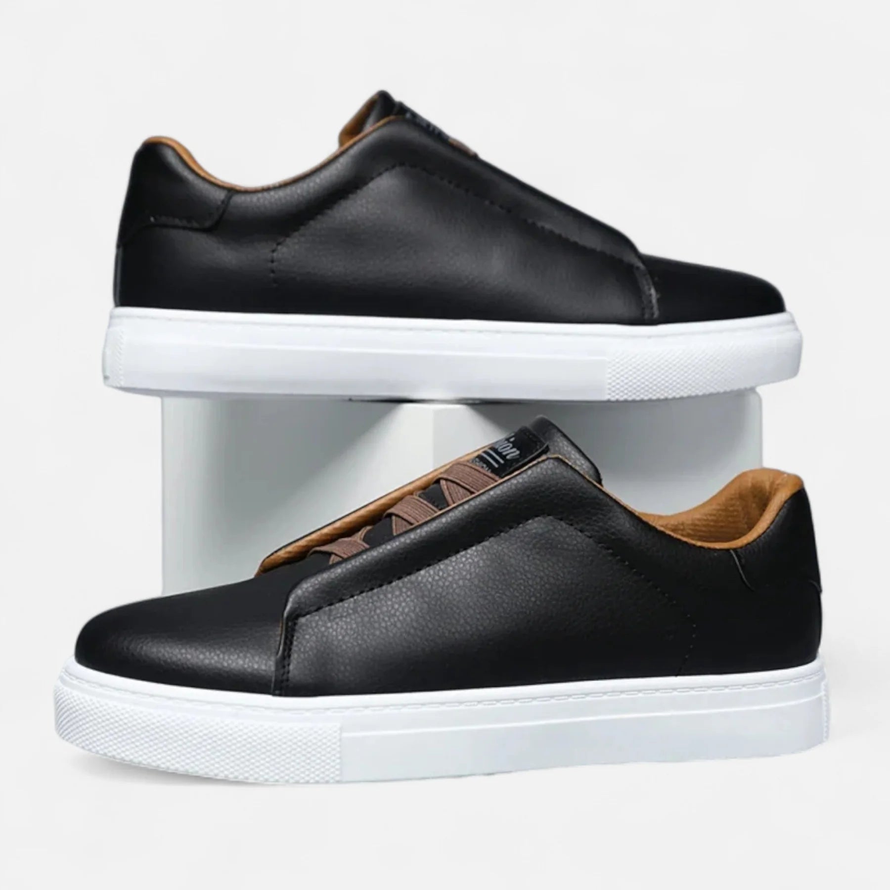 Men’s Leather Slip-On Trainers | Minimal Low-Top