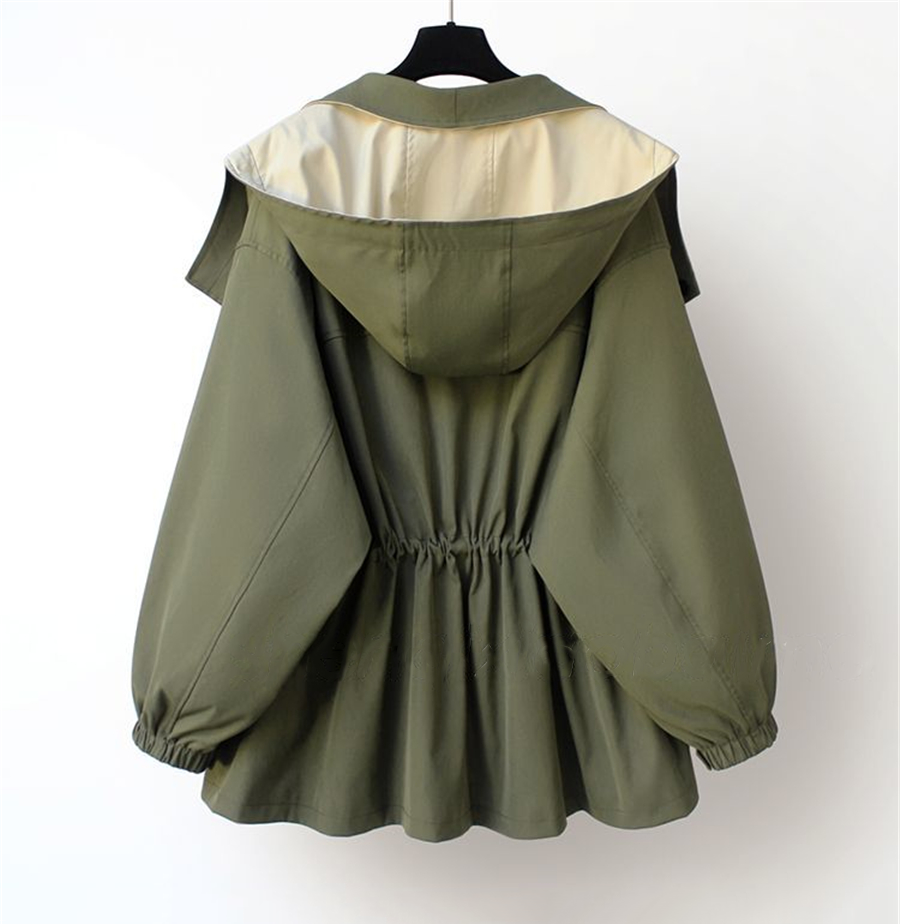 Women's colour block jacket with wide collar, long sleeves and front pockets