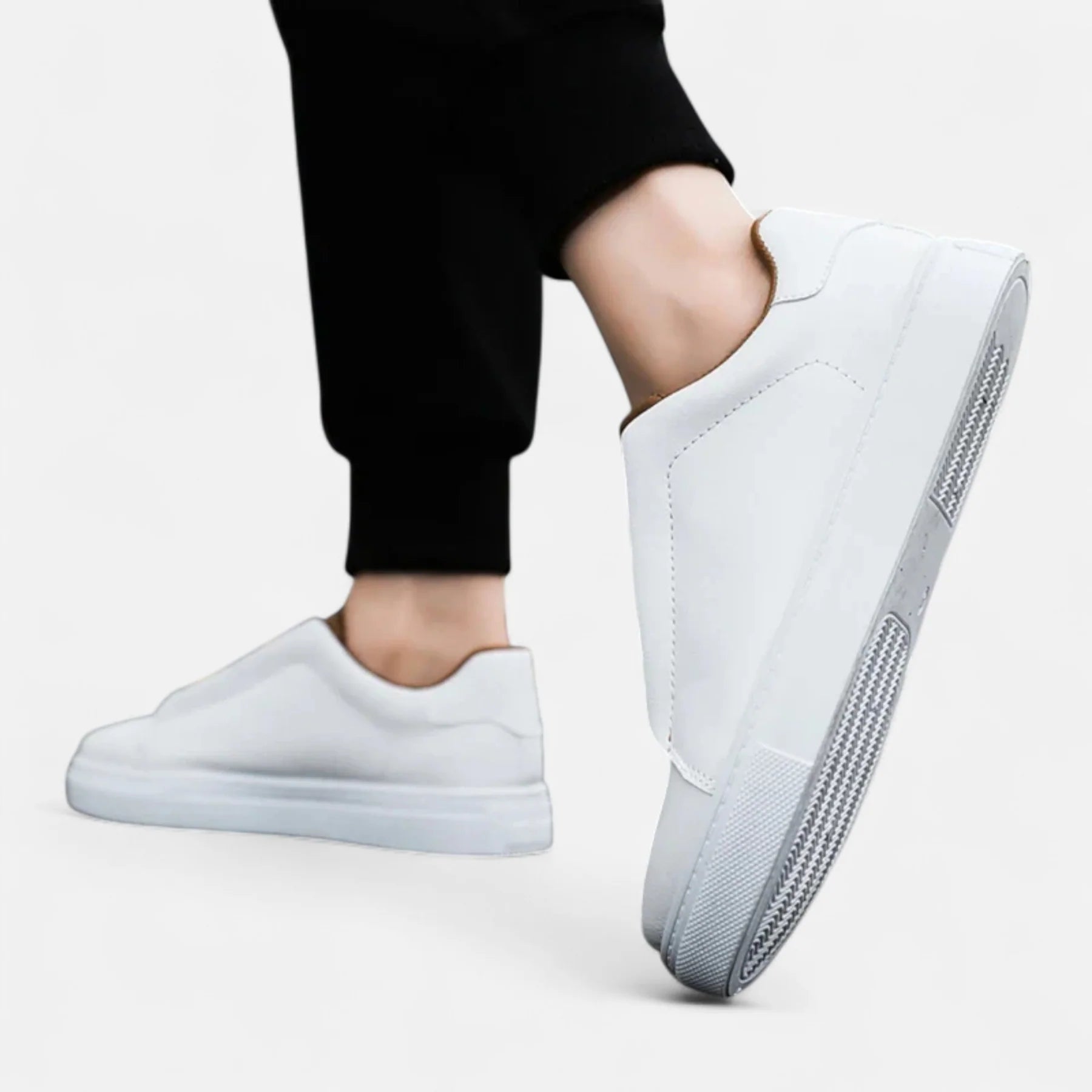 Men’s Leather Slip-On Trainers | Minimal Low-Top